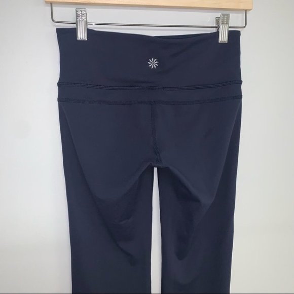 Athleta Leggings Size Extra Small XS Navy Blue Straight Up Pant Mid Rise Yoga - Picture 6 of 10